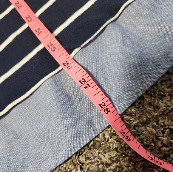 Tommy Hilfiger Blue Striped Layered Polo Size XL Anchor - Picture 16 of 16